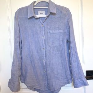 Rails Ellis cotton gauze button down (lilac)